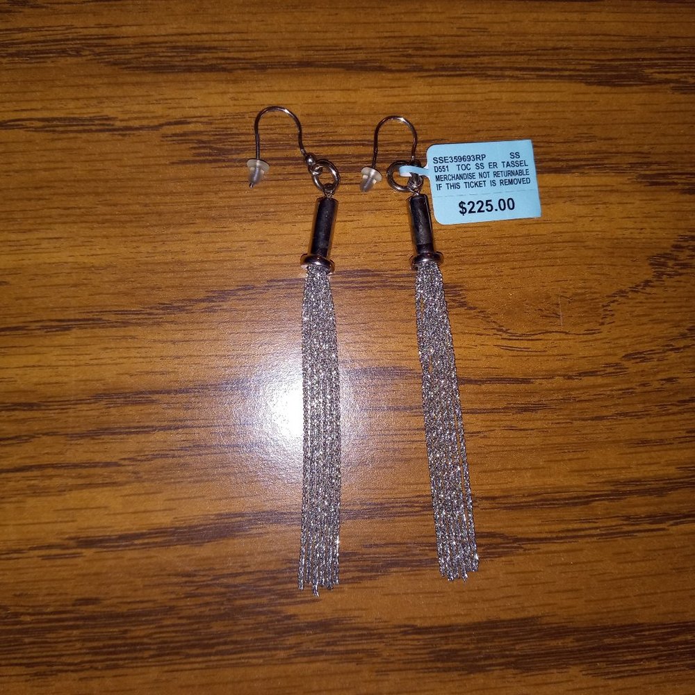 *Price Drop* New Belk Sterling Silver Tassel Earrings. BOUTIQUE!